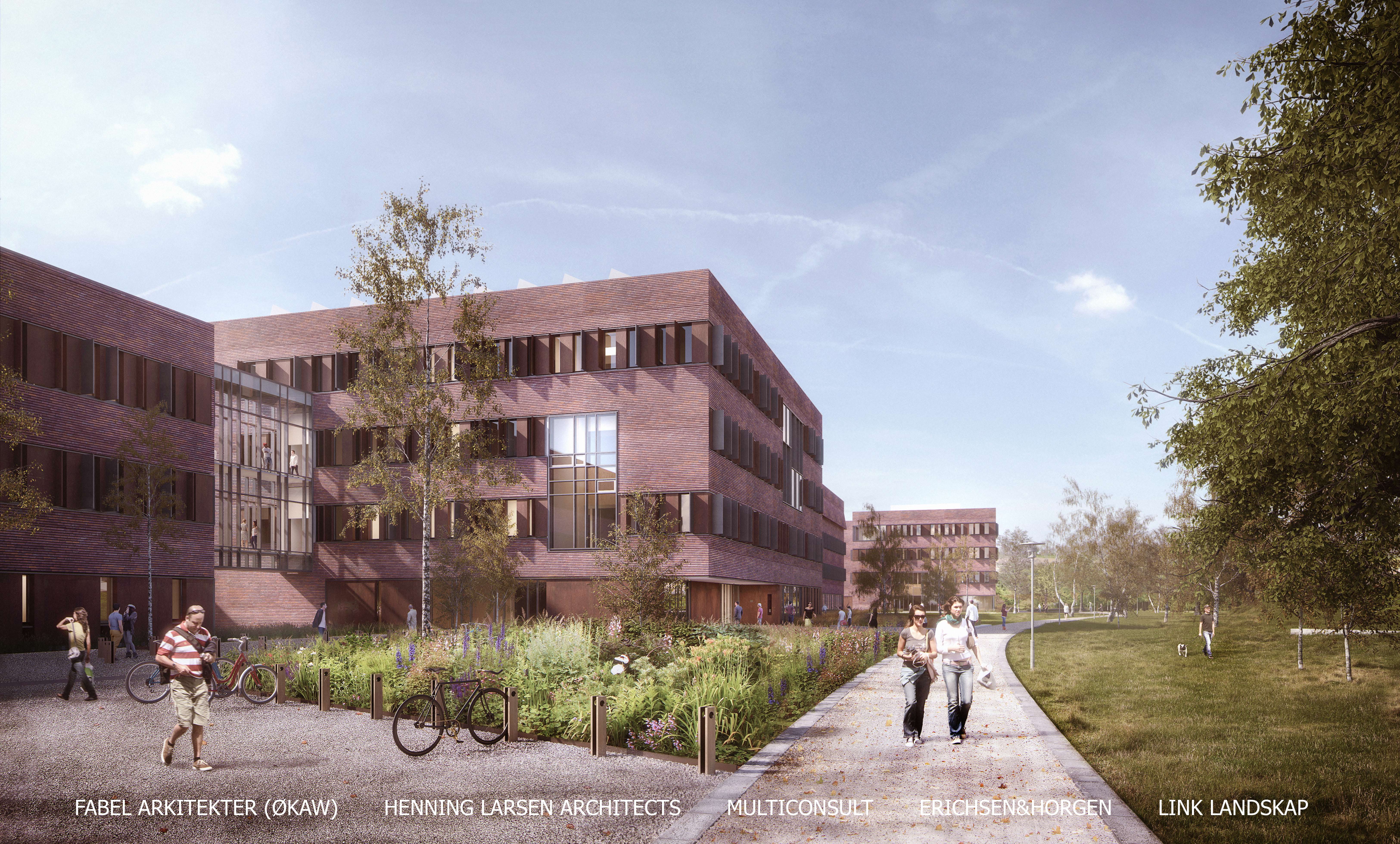 Campus Ås ved Fabel arkitekter (ØKAW), Henning Larsen architects, Multiconsult, Erichsen & Horgen og Link landskap
